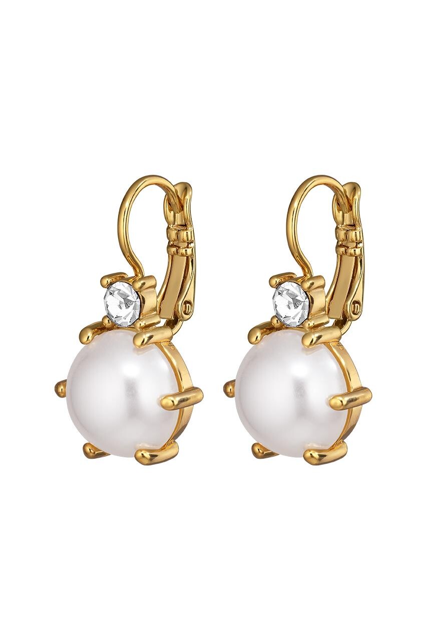 Dyrberg Kern Begonia Earring, Color Gold White, Onesize, Women