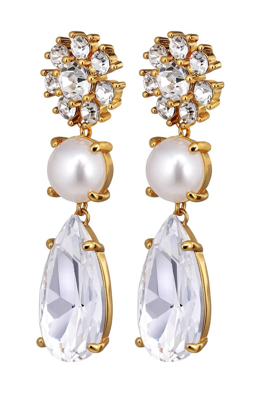 Dyrberg Kern Misia Earring, Color Gold Crystal, Onesize, Women