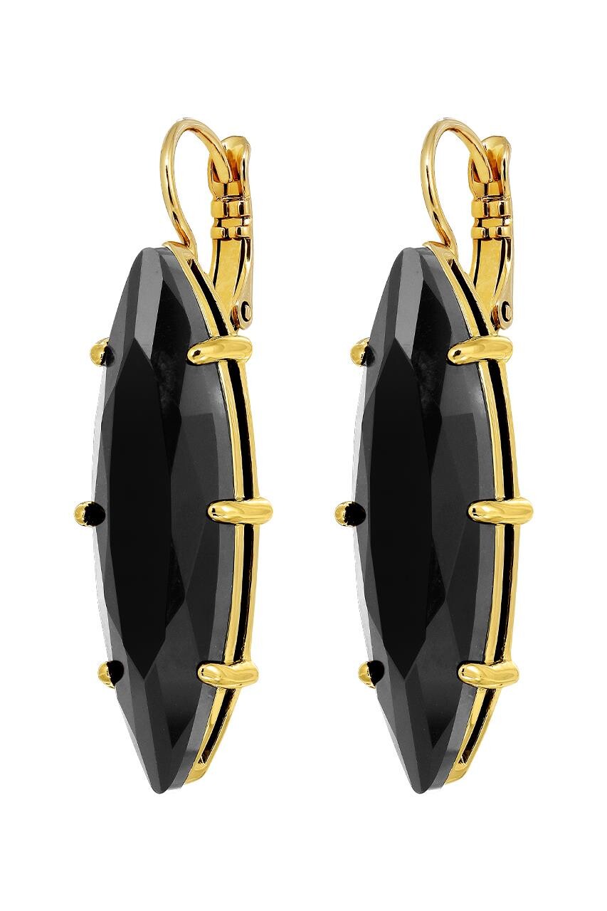 Dyrberg Kern Dyrberg/Kern Kalay Earring , Color: Gold/Black, Onesize, Women