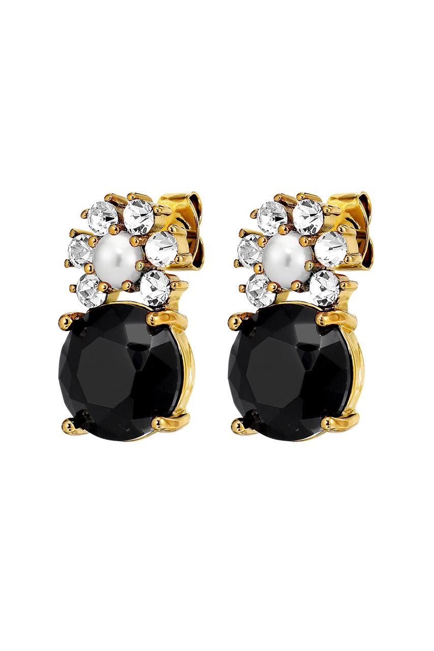 Dyrberg Kern Beckia Earring, Color Gold Black, Onesize, Women