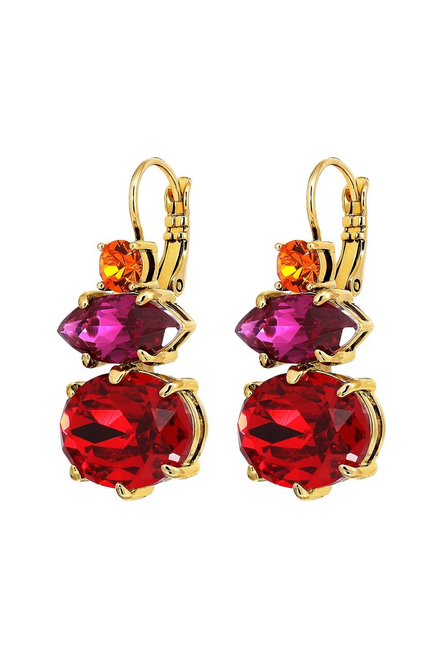 Dyrberg Kern Dyrberg/Kern Parsana Earring, Color: Gold/Red, Onesize, Women