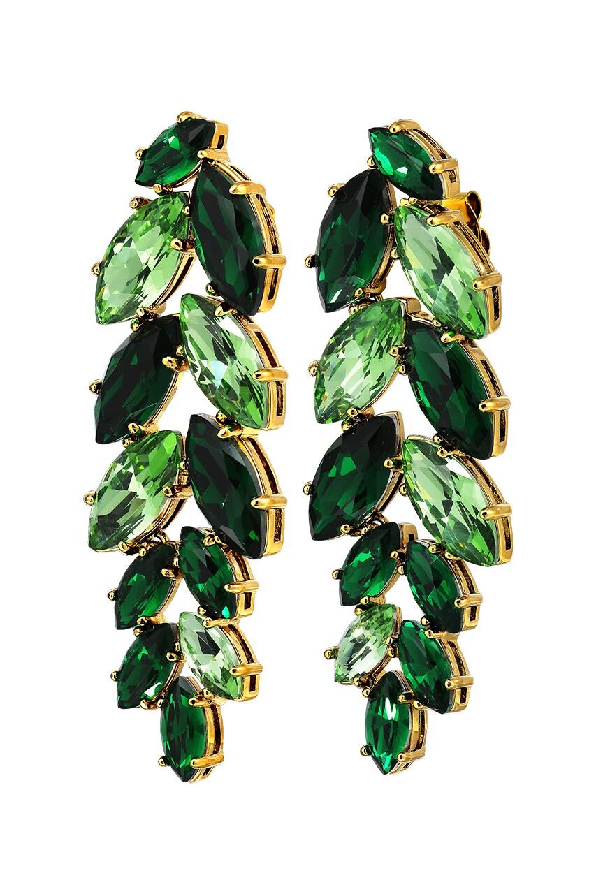 Dyrberg Kern Dyrberg/Kern Banyan Earring, Color: Gold/Green, Onesize, Women