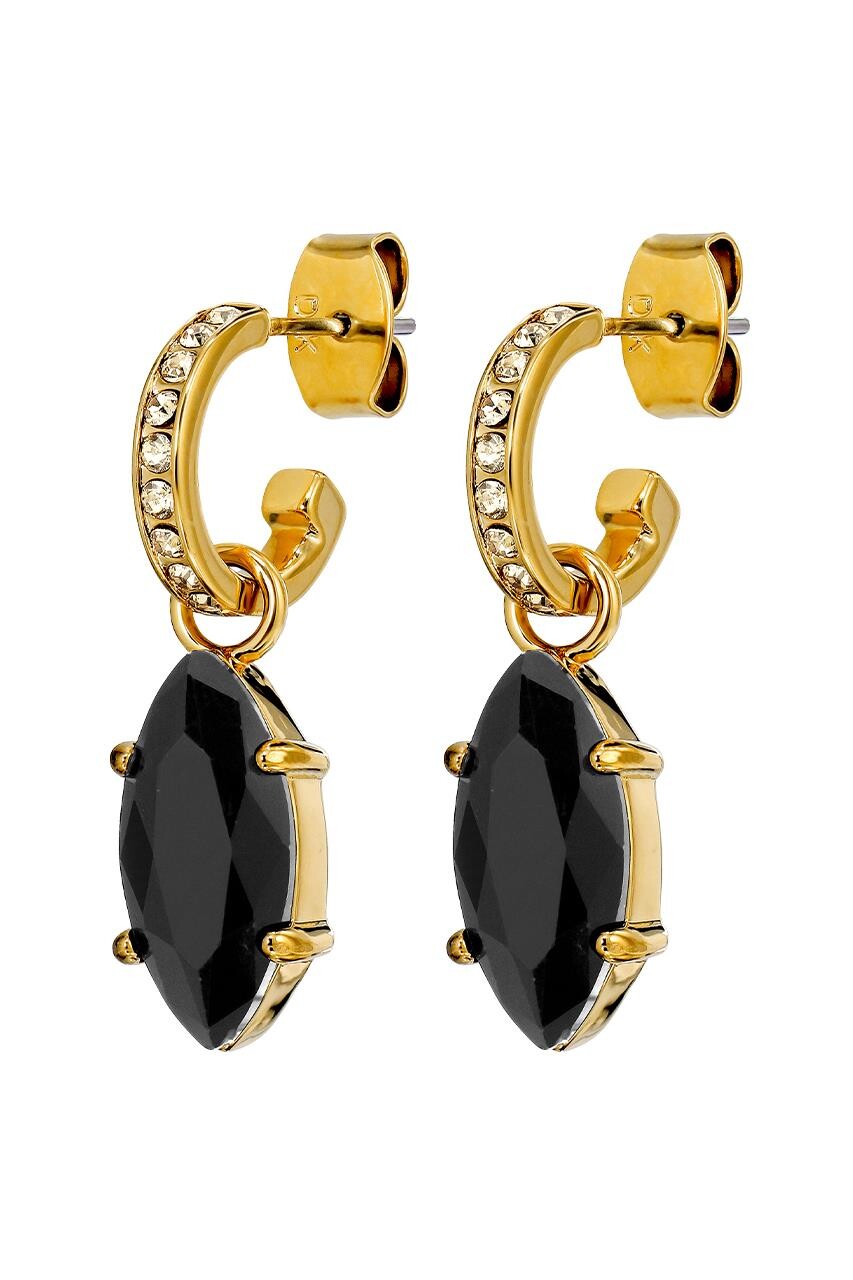 Dyrberg Kern Dyrberg/Kern Junipe Earring, Color: Gold/Black, Onesize, Women