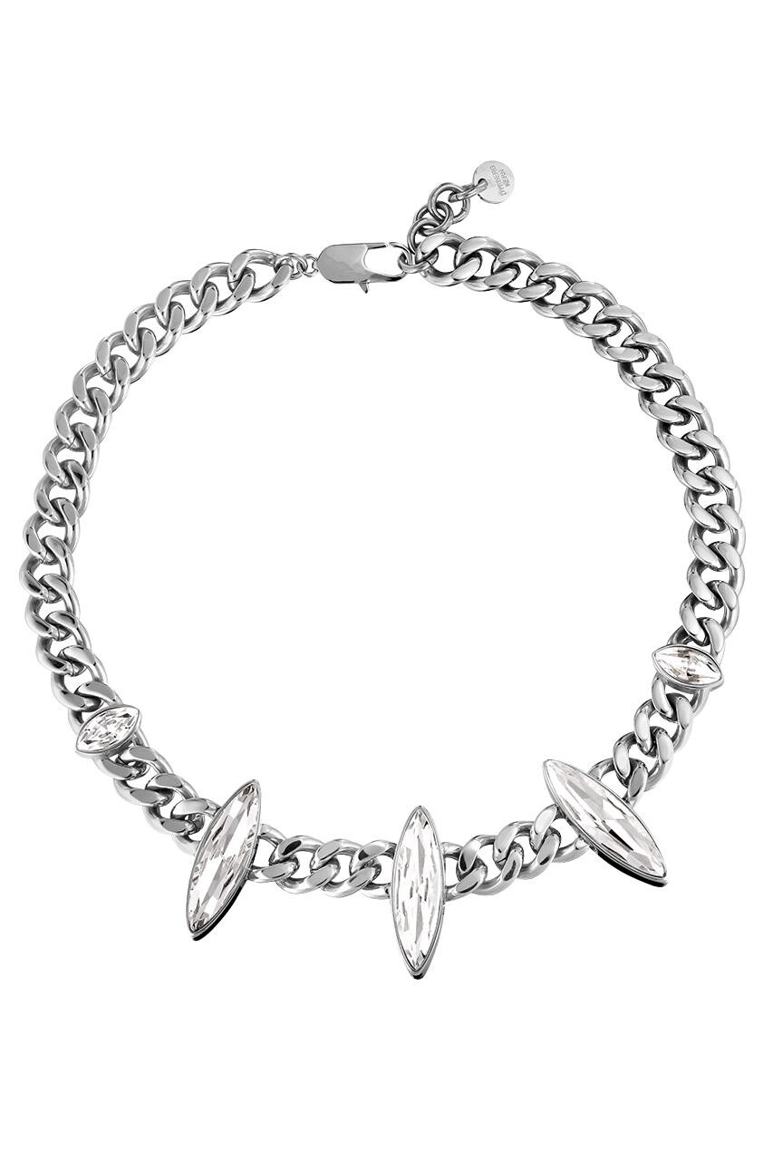 Dyrberg Kern Dyrberg/Kern Opsica Necklace, Color: Silver/Crystal, Onesize, Women