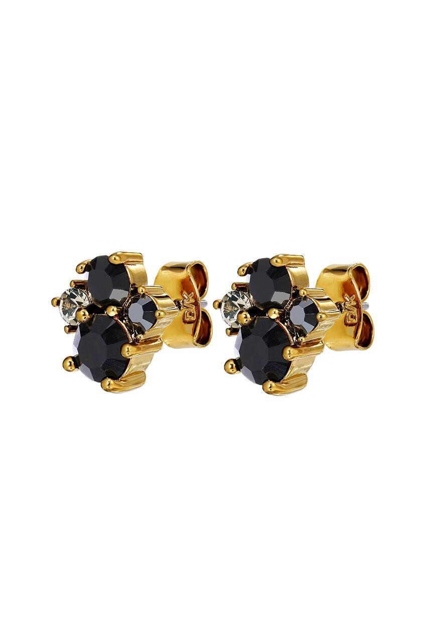 Dyrberg Kern Billis Earring, Color Gold Black, Onesize, Women