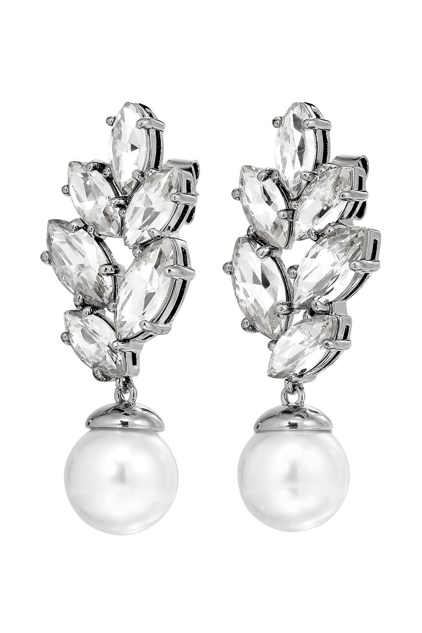 Dyrberg Kern Dyrberg/Kern Balette Earring, Color: Silver/White, Onesize, Women