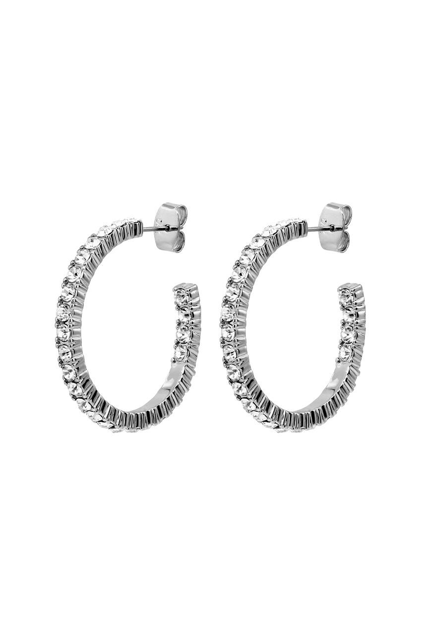 DYRBERG KERN PINA EARRING 480050 (Silver, Crystal, ONESIZE)