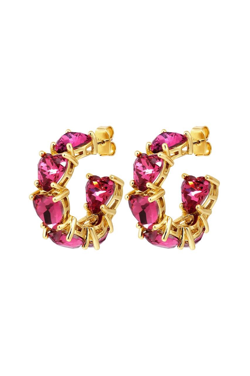 DYRBERG/KERN HARDY EARRING 480013 (Gold, Pink, ONESIZE)