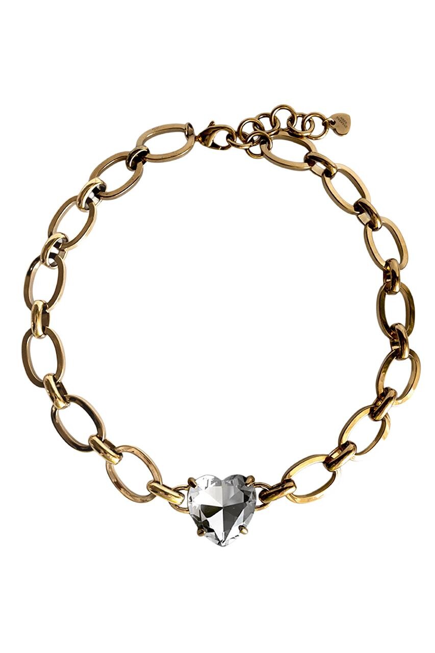 DYRBERG/KERN BRAZE NECKLACE 480165 (Gold, Crystal, ONESIZE)