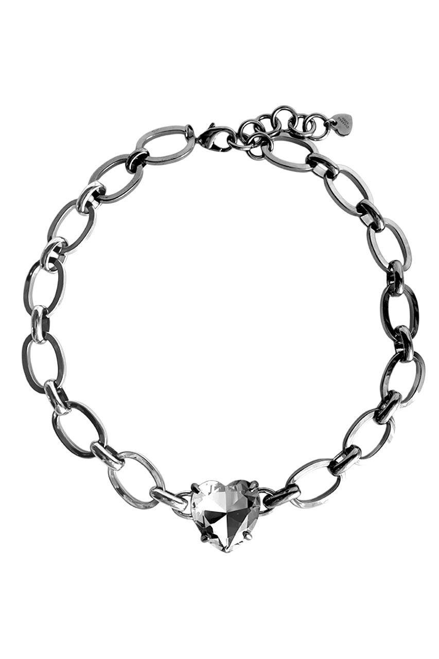 DYRBERG KERN BRAZE NECKLACE 480164 (Silver, Crystal, ONESIZE)