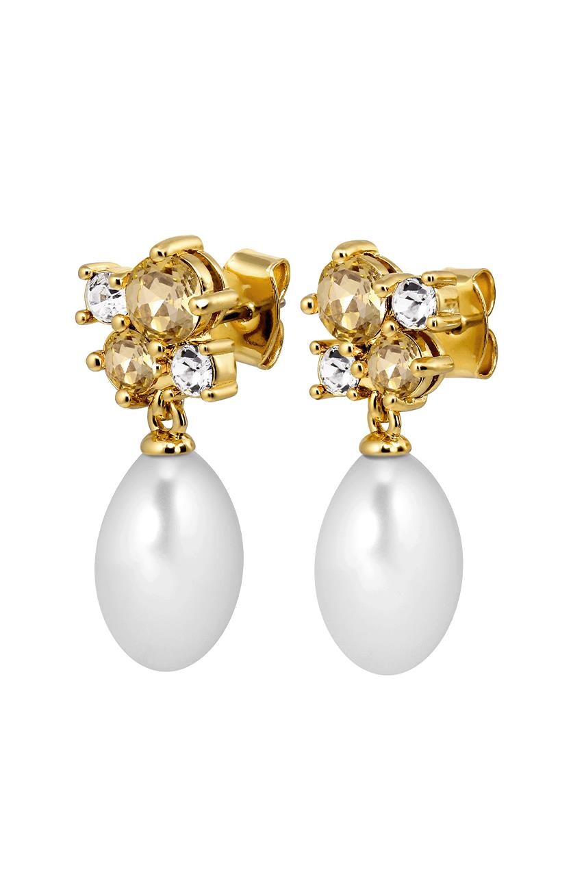 DYRBERG KERN PETUN EARRING 480054 (Gold, White, ONESIZE)