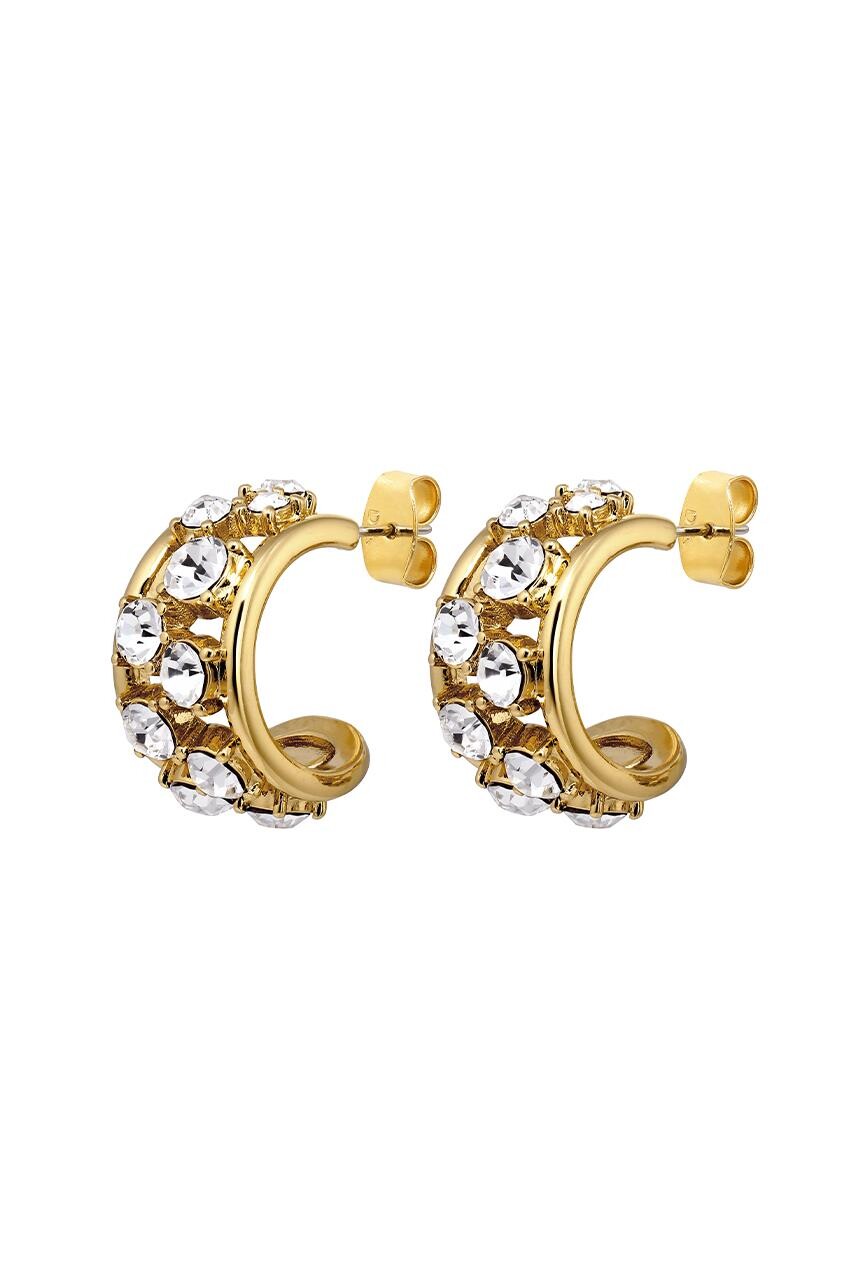 DYRBERG KERN ASTOR EARRING 480017 (Gold, Crystal, ONESIZE)
