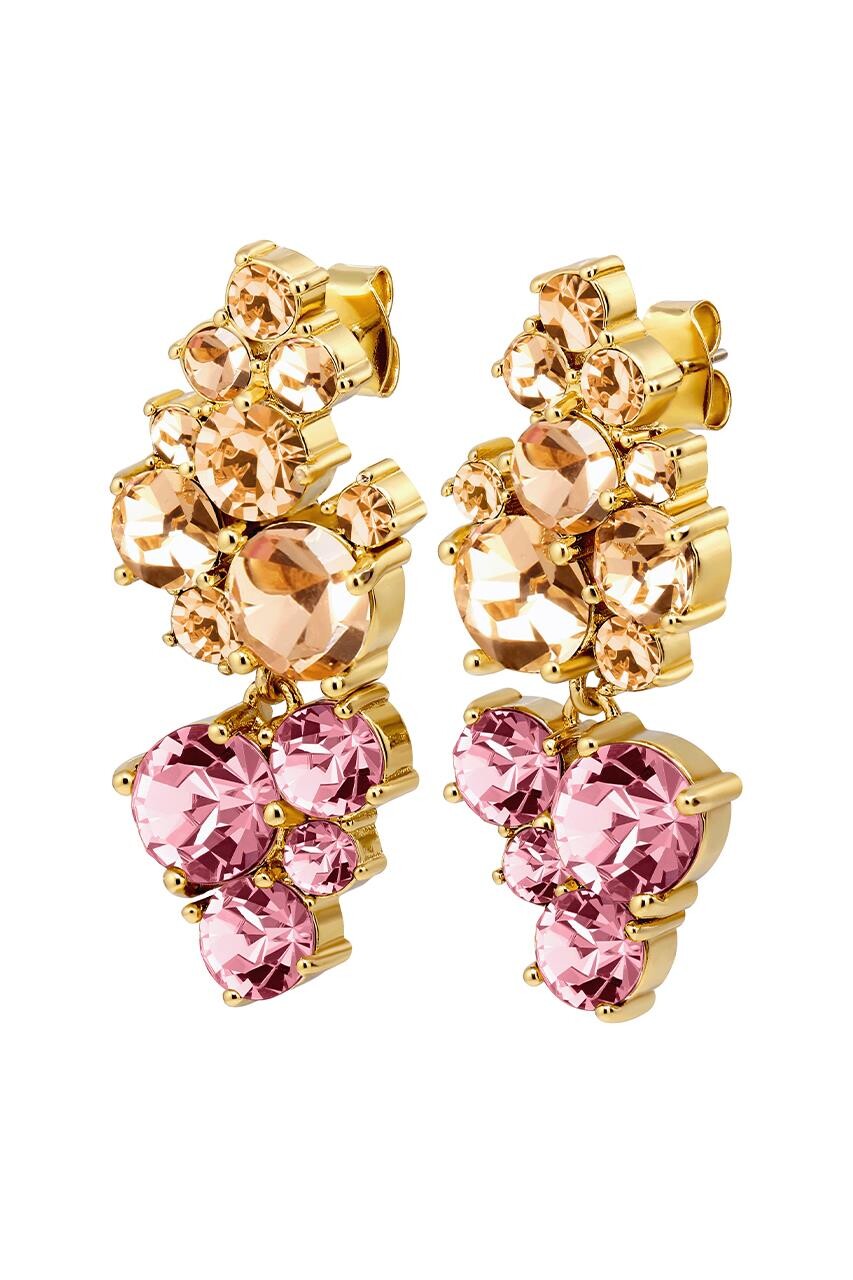 DYRBERG/KERN MARIGOLD EARRING 480170 (Gold, Pink, ONESIZE)