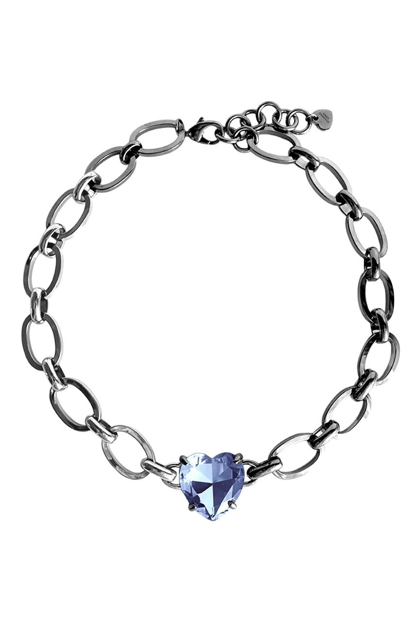 DYRBERG KERN BRAZE NECKLACE 480173 (Silver, Blue, ONESIZE)