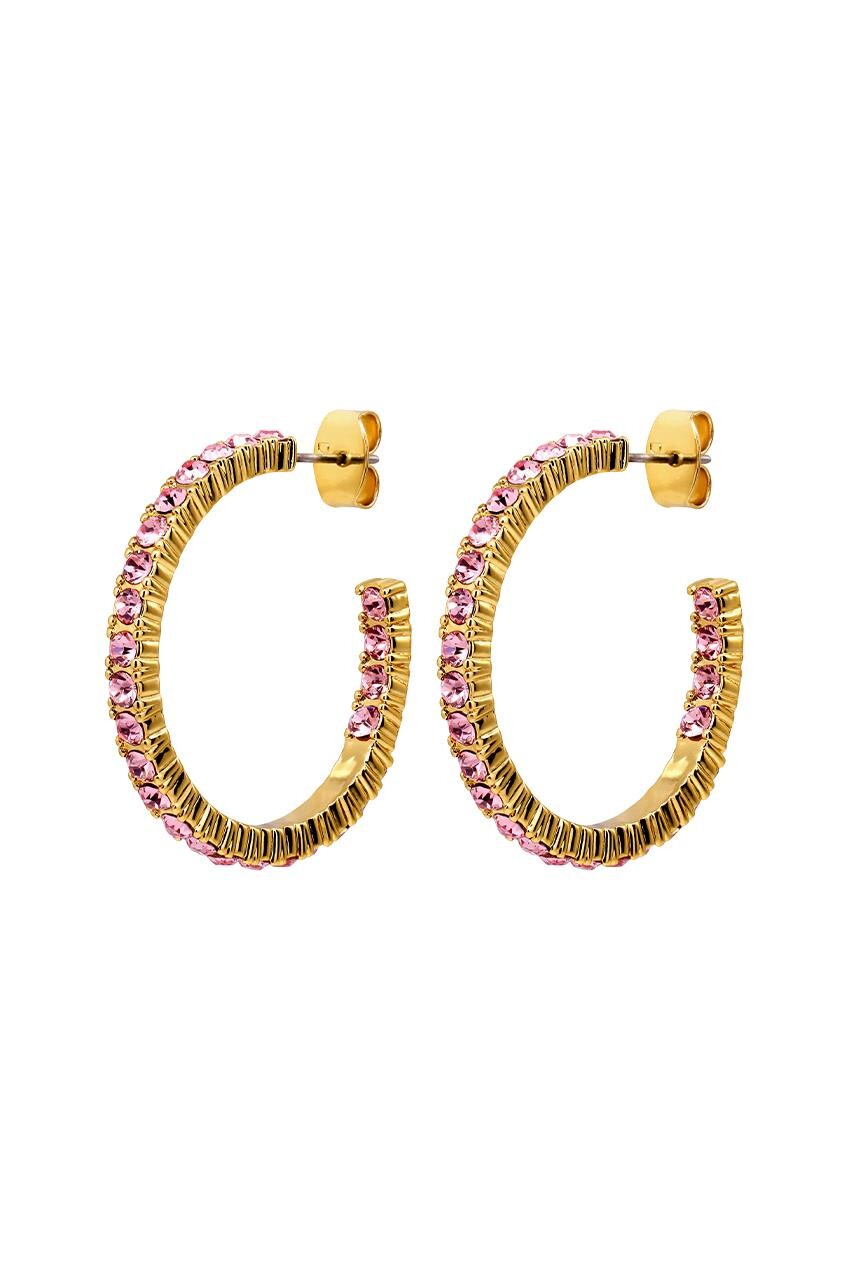 DYRBERG KERN PINA EARRING 480049 (Gold, Pink, ONESIZE)