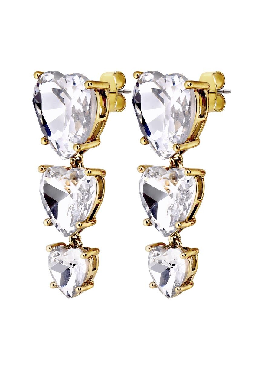 DYRBERG/KERN SANCTU EARRING 480100 (Gold, Crystal, ONESIZE)