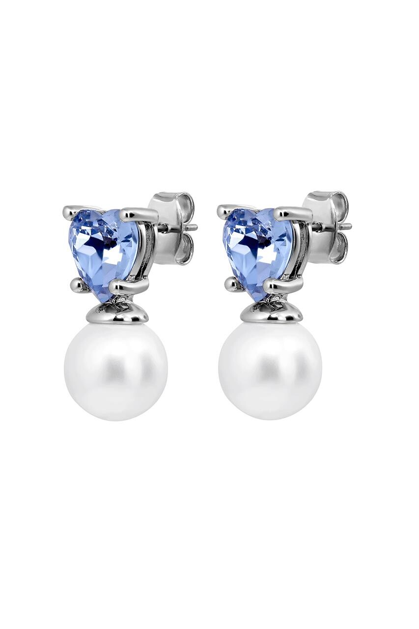 DYRBERG KERN EMO EARRING 480037 (Silver, Blue, ONESIZE)