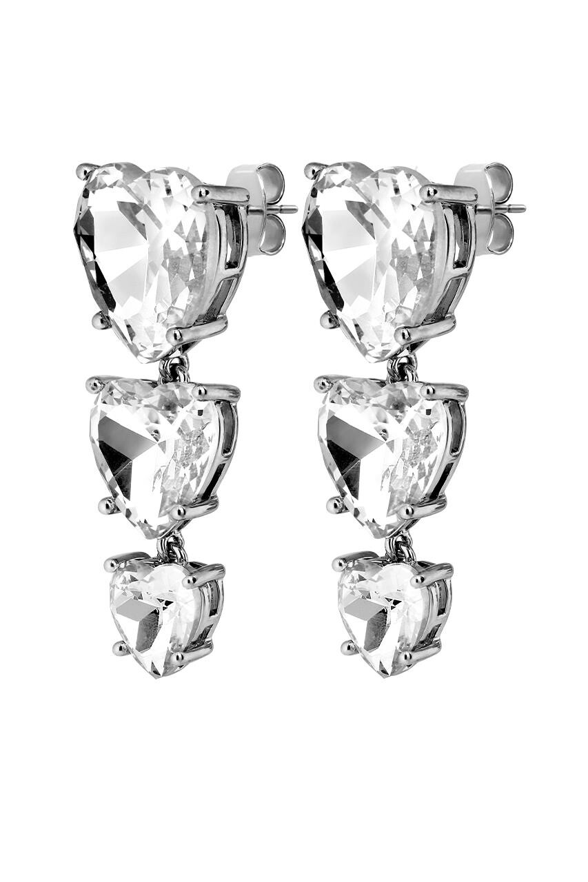 DYRBERG/KERN SANCTU EARRING 48101 (Silver, Crystal, ONESIZE)