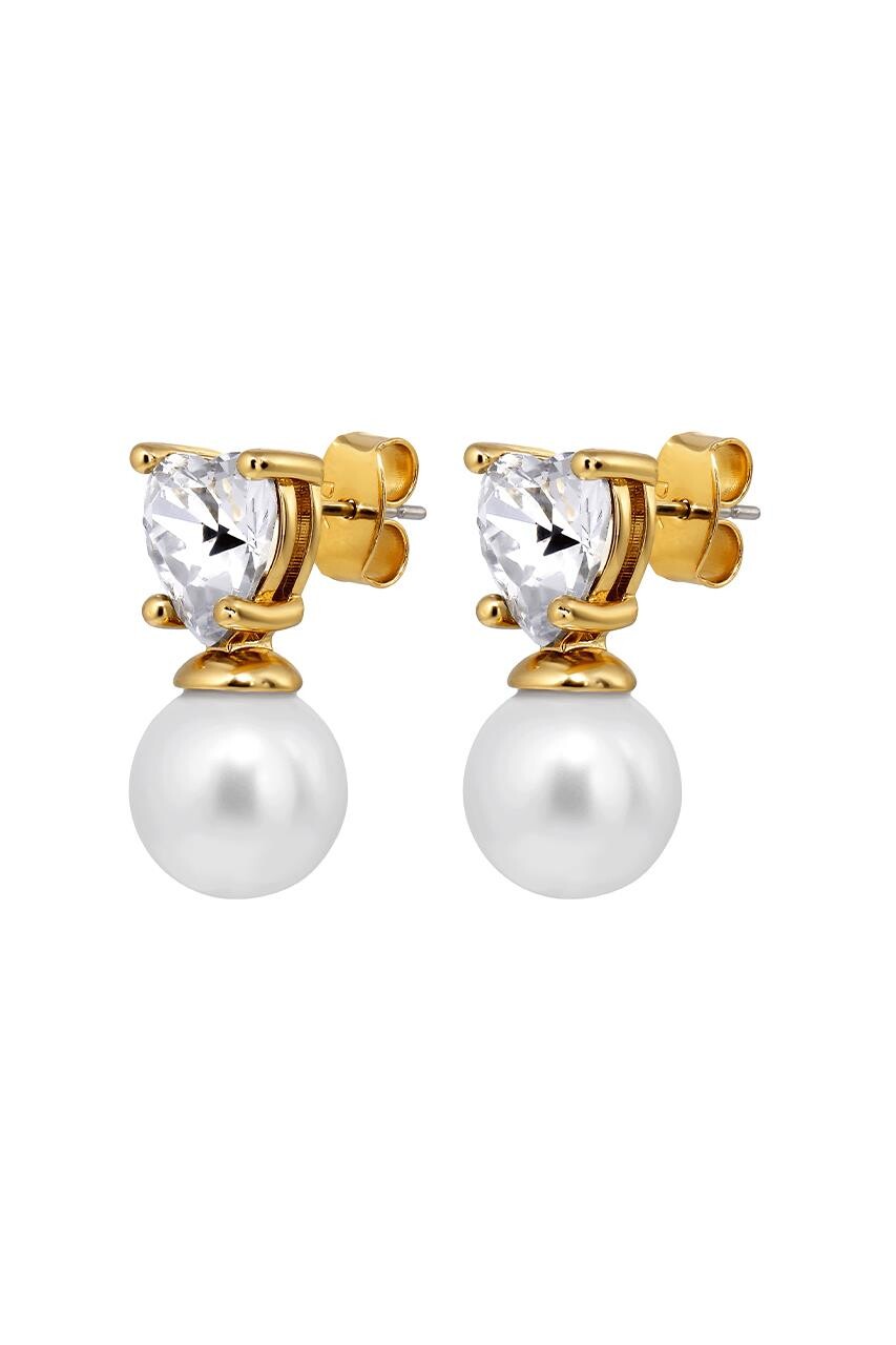 DYRBERG KERN EMO EARRING 480036 (Gold, White, ONESIZE)