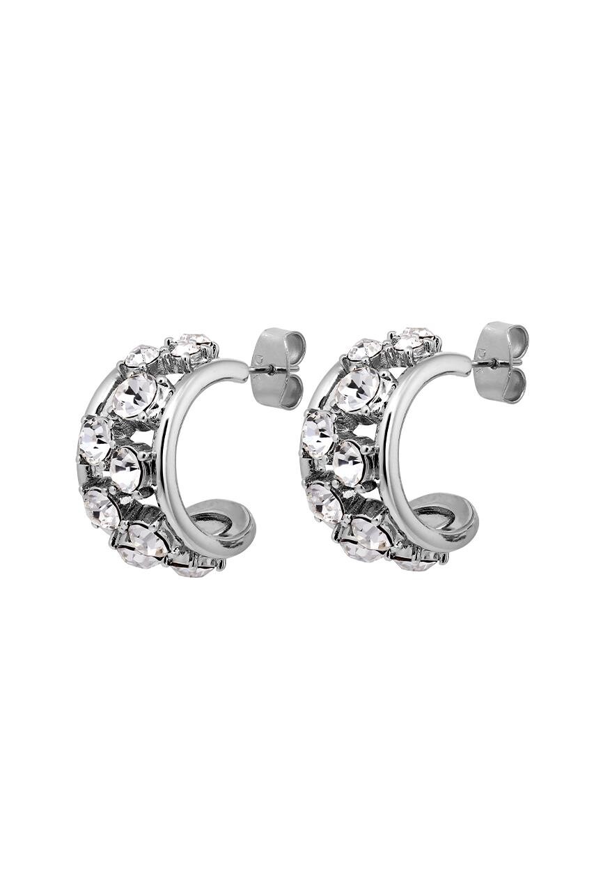 DYRBERG KERN ASTOR EARRING 480018 (Silver, Crystal, ONESIZE)
