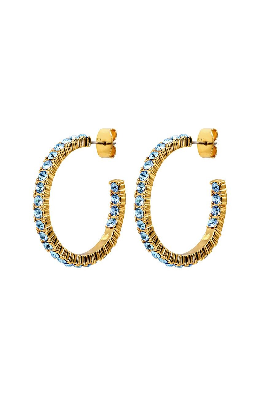 DYRBERG KERN PINA EARRING 480051 (Gold, Blue, ONESIZE)