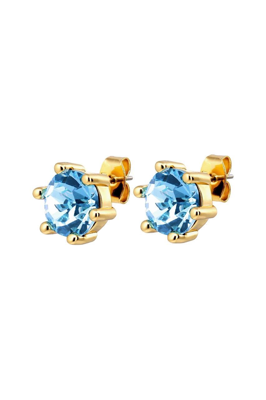 DYRBERG KERN CRAZE EARRING 480071 (Gold, Blue, ONESIZE)