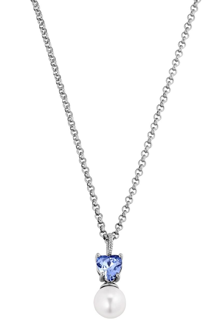 DYRBERG KERN COLUME NECKLACE 480120 (Silver, Blue, ONESIZE)