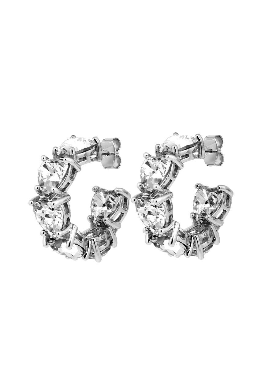 DYRBERG/KERN HARDY EARRING 180015 (Silver, Crystal, ONESIZE)