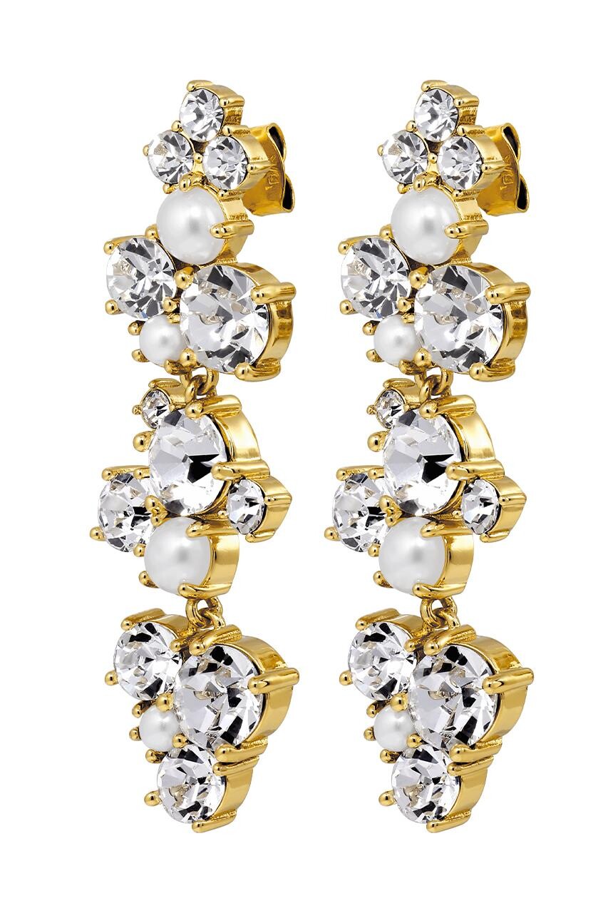 DYRBERG/KERN MAYHEM EARRING 480042 (Gold, Crystal, ONESIZE)