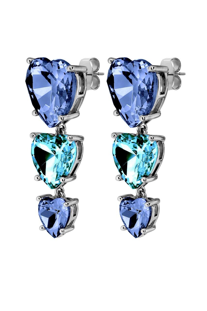 DYRBERG/KERN SANCTU EARRING 480102 (Silver, Blue, ONESIZE)