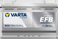 Batteri 70Ah/12V/278x175x190 <br />Start - Auto - EFB