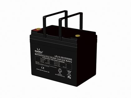 Batteri 35Ah/12V/195x130x164 <br />Stationær - AGM - Longlife