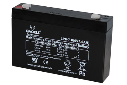 Batteri 7Ah/6V/151x34x94 <br />Drift - AGM - General Purpose