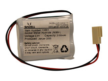 Batteripakke 2,15Ah/2,4V - komplet <br />Elektronik - Ni-Mh