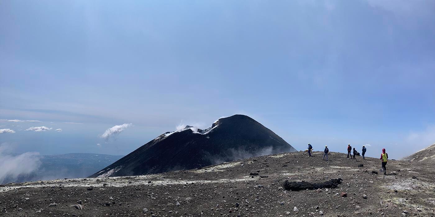 På toppen af vulkanen Etna
