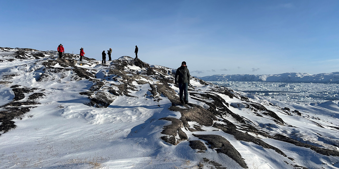 Vandring langs isfjorden