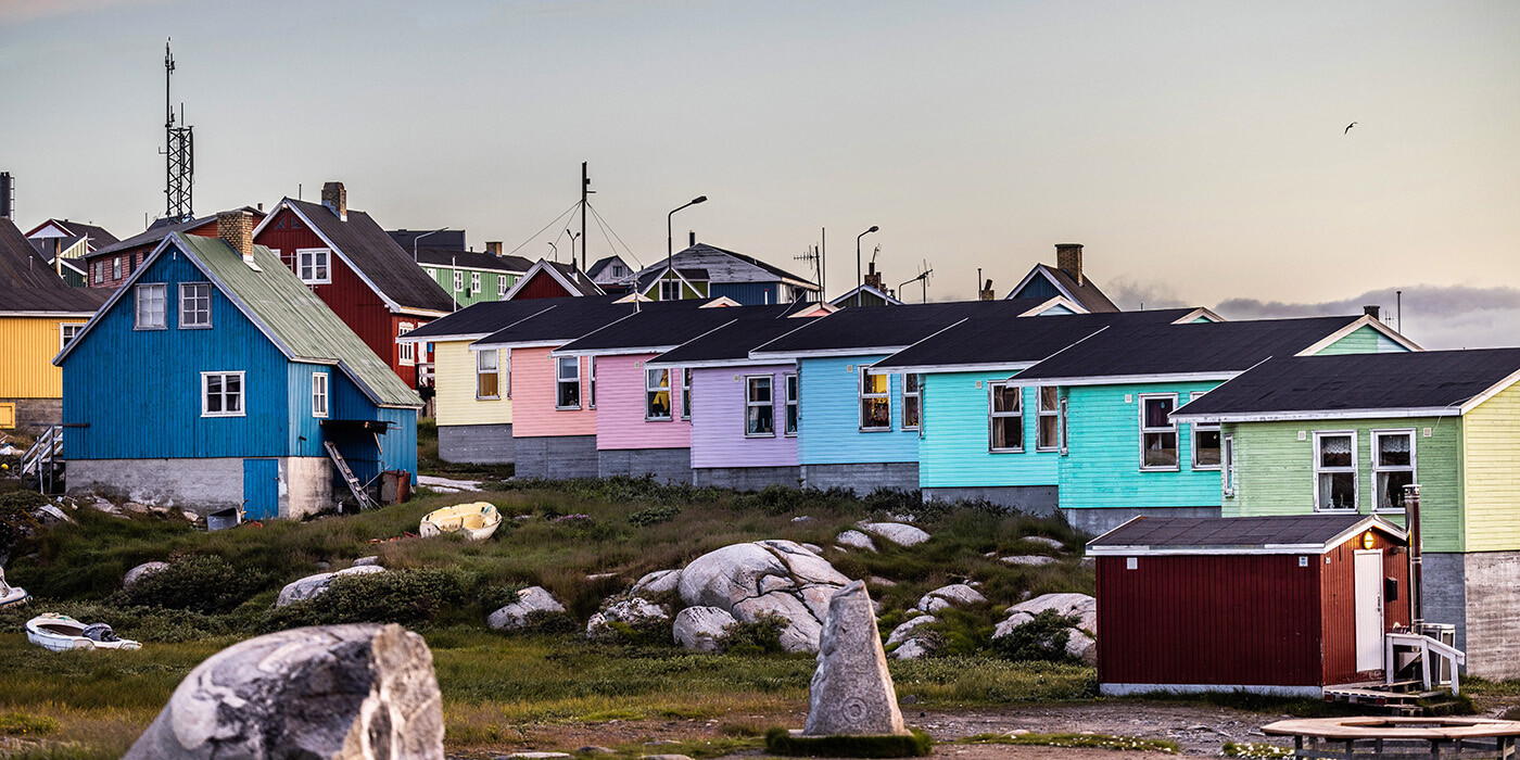 Qeqertarsuaqa farverige huse