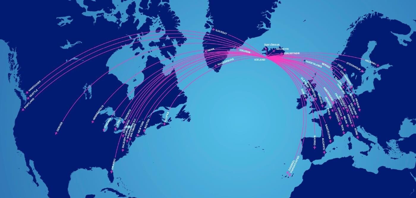 Iceland Air ruter 2025