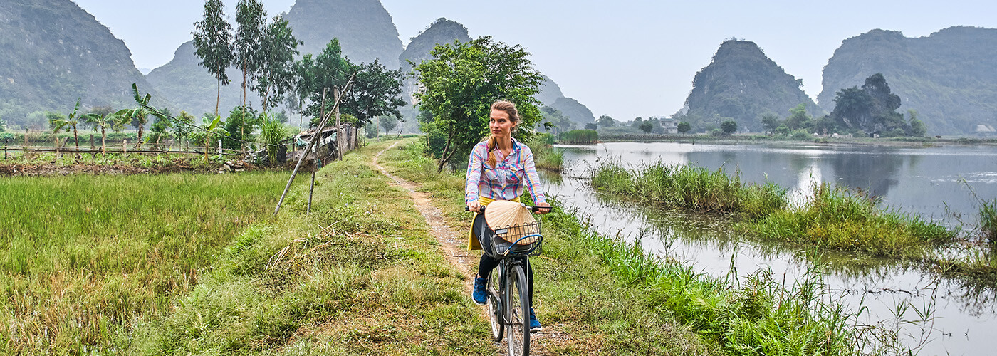 Cykeltur ved Ninh Bin