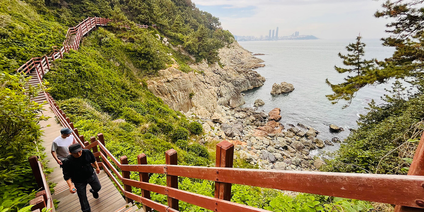 Igidea Costal Walk ved million-kyst-byen, Busan