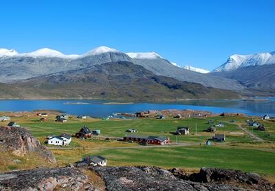 Igaliku bygdehotel i Sydgrønland