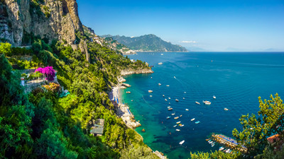 Amalfikysten i Italien.