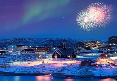 Nytår og nordlys i Ilulissat