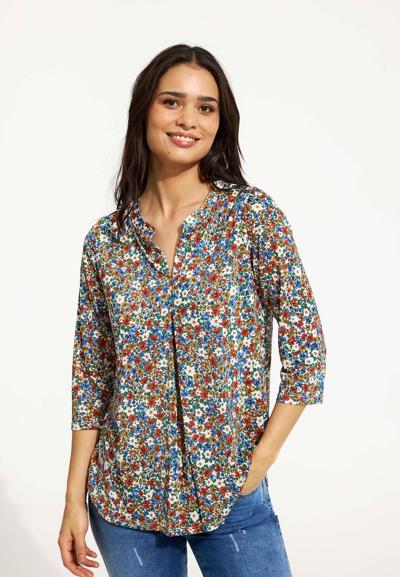 IN FRONT MARACOL BLOUSE 16568 516 (Multi Blue 516)