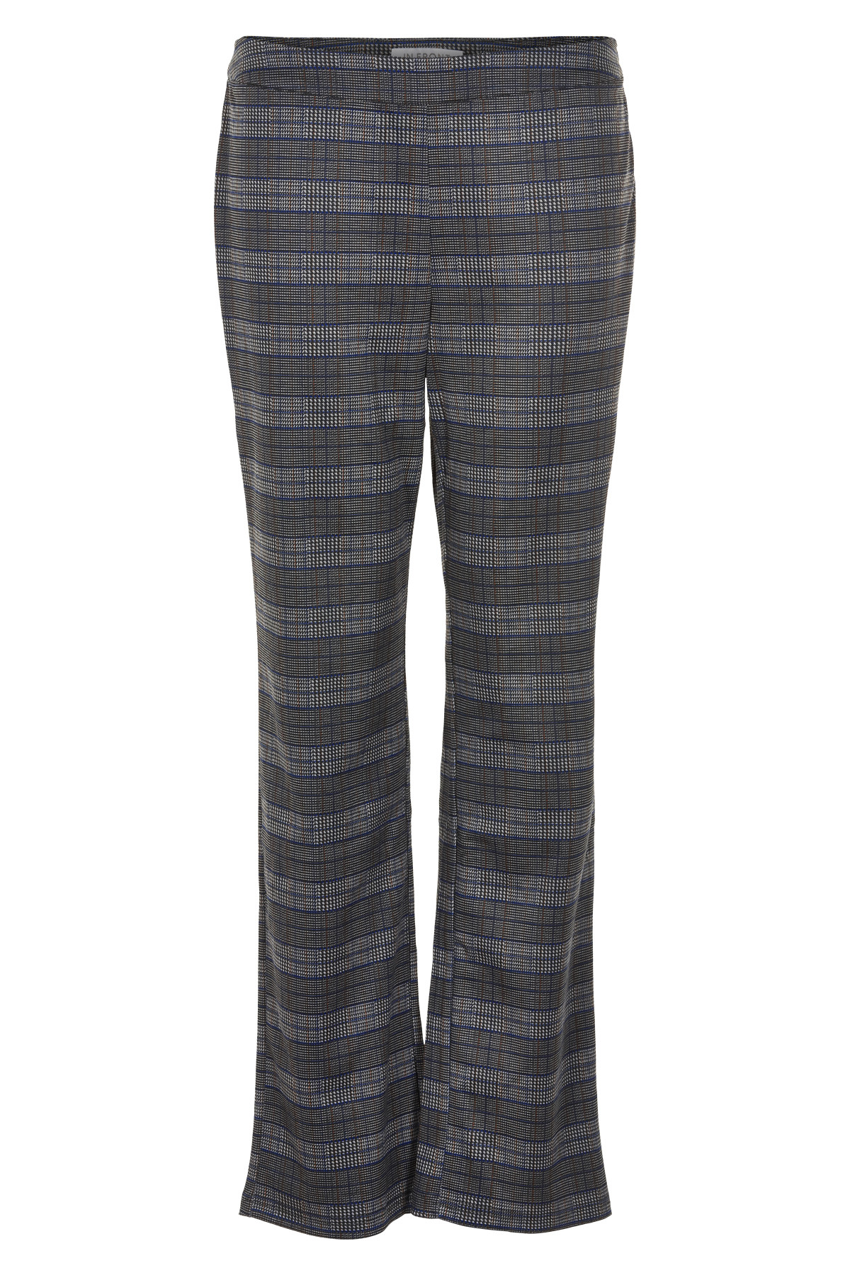 Front Astrid Checked Bukser Farve: Night Blue Størrelse: Dame
