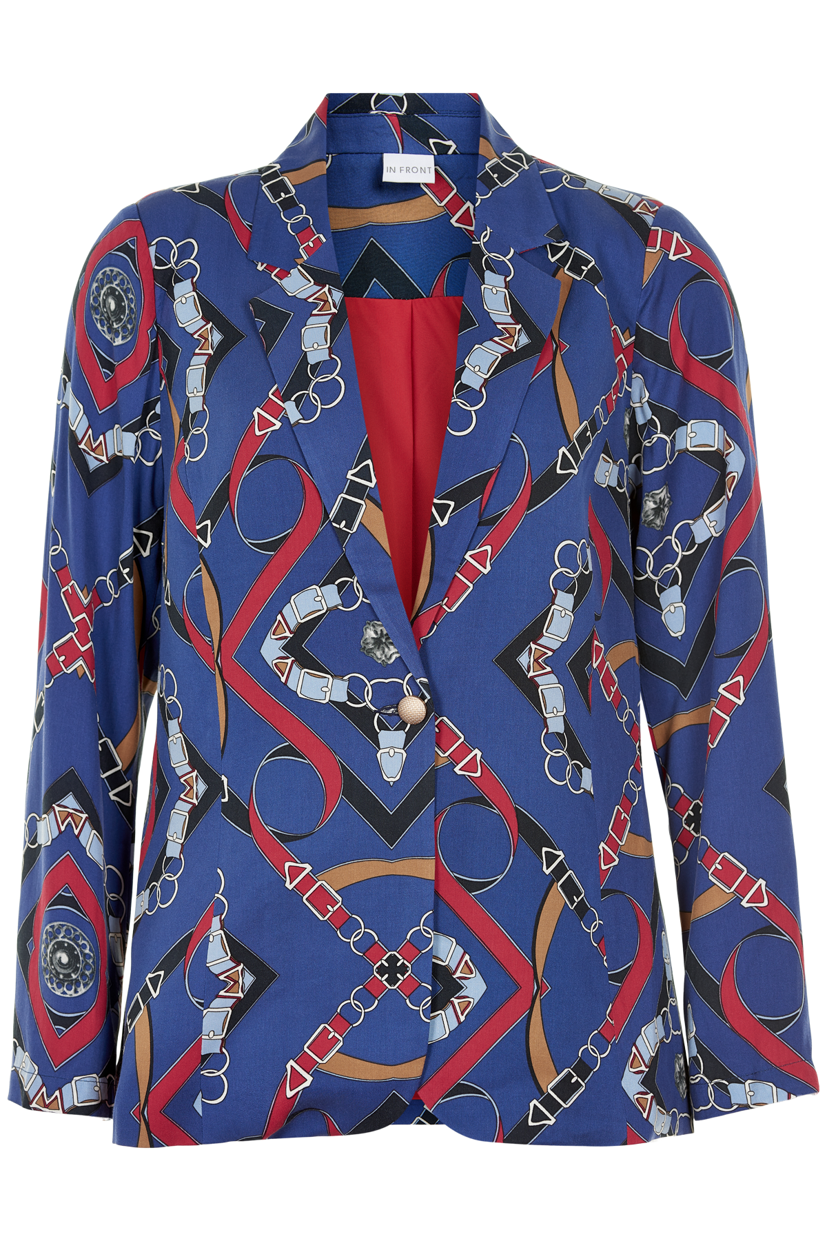 Front Kathleen Blazer Jakke Farve: Navy Størrelse: Dame