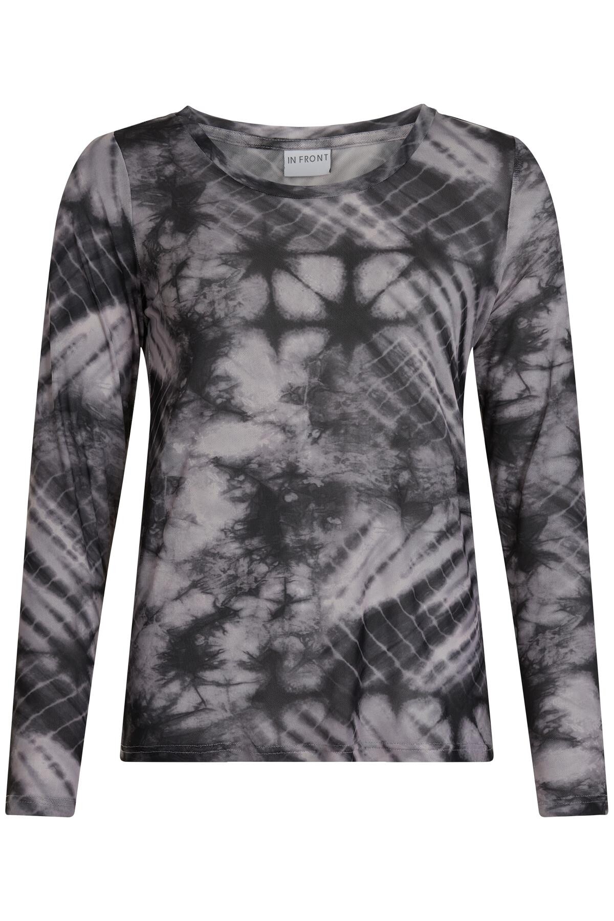 In Front Mesh T Shirt Farve: Grey Størrelse: Dame