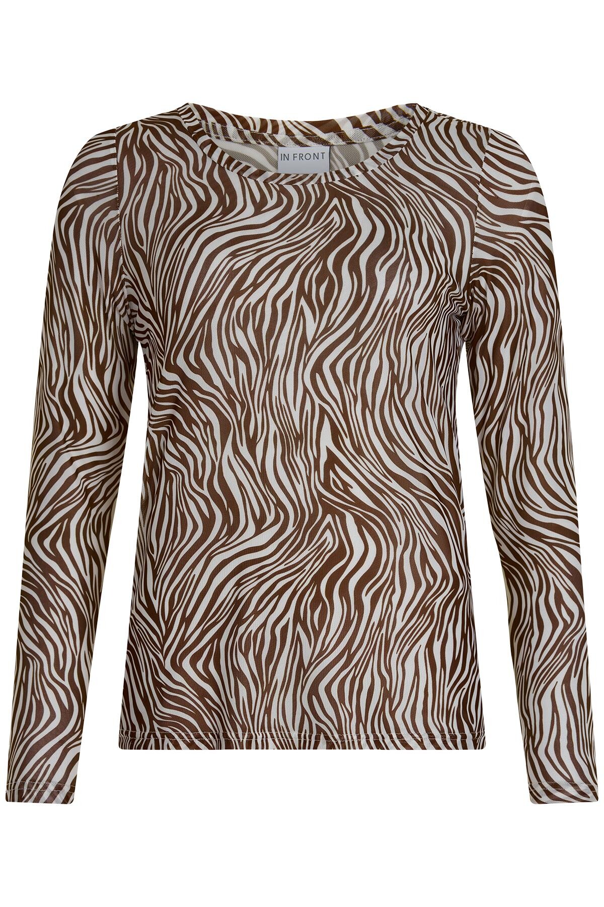 In Front Mesh T Shirt Farve: Brown Størrelse: S Dame