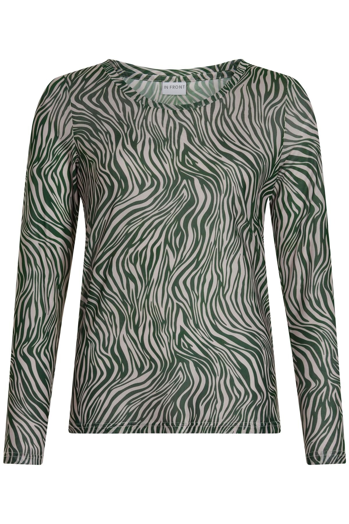 In Front Mesh T Shirt Farve: Green Størrelse: S Dame