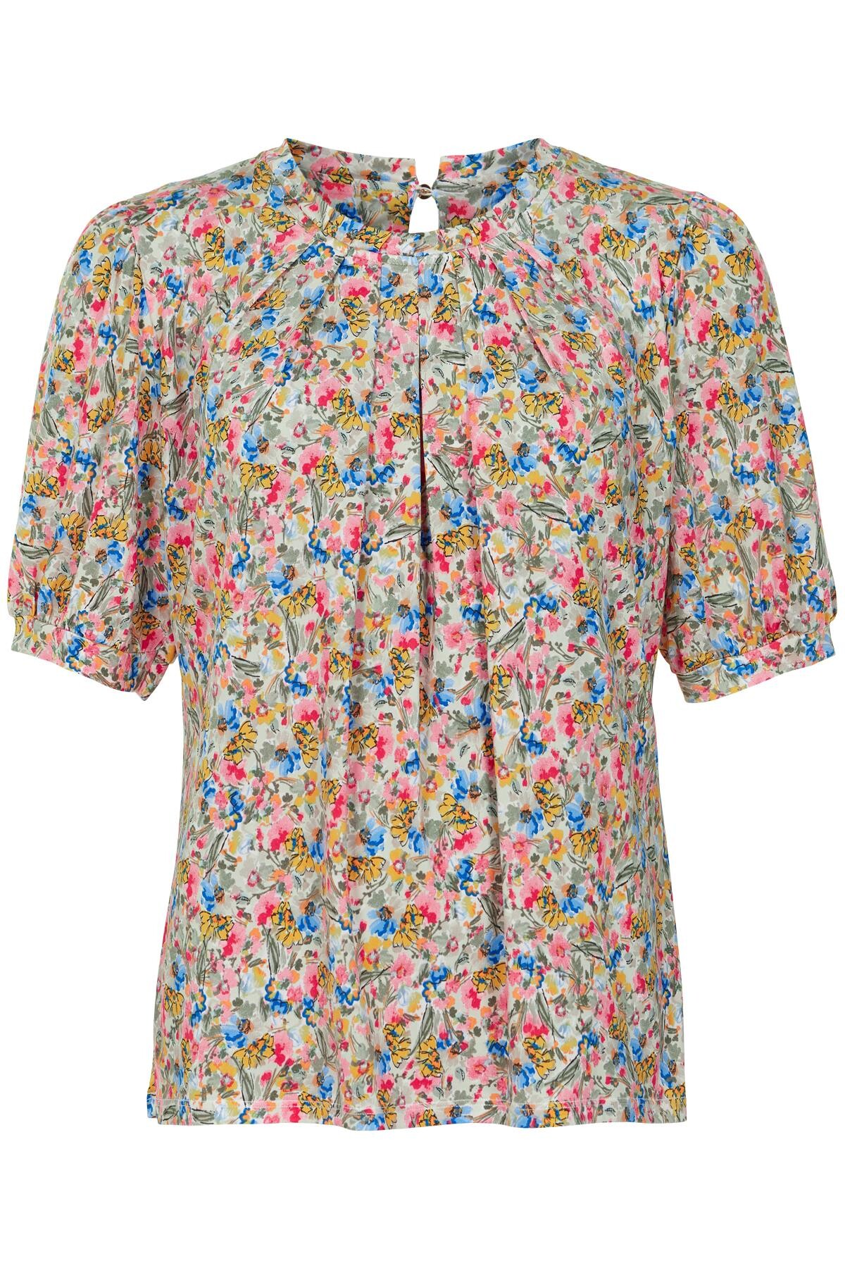 Billede af IN FRONT Grazia Bluse, Farve: Multicolor, Størrelse: S, Dame